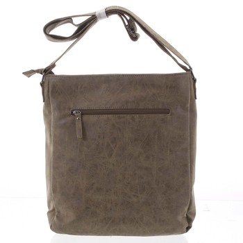 Veľká dámska taupe crossbody kabelka - Enrico Benetti Loffel