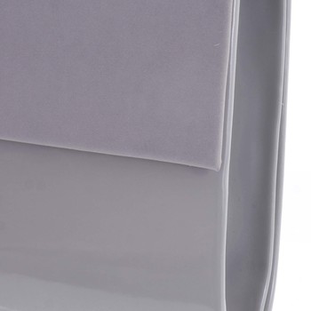 Elegantná dámska sivá listová kabelka so semišovou klopou - Delami DM109