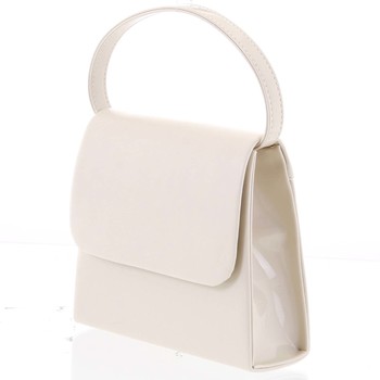 Luxusná dámska listová kabelka/kabelka lakovaná béžová - Delami DM103