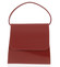Luxusná dámska listová kabelka/kabelka červená so vzorovanou klopou - Delami DM103