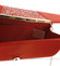 Noblesná dámska saténová listová kabelka červená - Delami JY7073