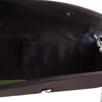 Atraktívna dámska saténová tmavosivá listová kabelka - Delami K016