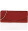 Atraktívna dámska saténová tmavočervená listová kabelka - Delami K016