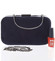 Luxusná semišová dámska listová kabelka tmavomodrá - Delami LK5625