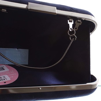 Luxusná semišová dámska listová kabelka tmavomodrá - Delami LK5625
