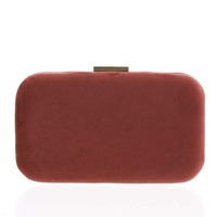 Luxusná semišová dámska listová kabelka tmavočervená - Delami LK5625