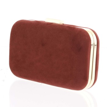 Luxusná semišová dámska listová kabelka tmavočervená - Delami LK5625
