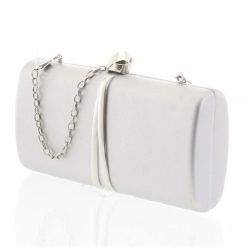 Exkluzívna malá dámska listová kabelka strieborná - Delami ZL2097