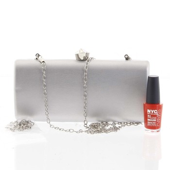 Exkluzívna malá dámska listová kabelka strieborná - Delami ZL2097