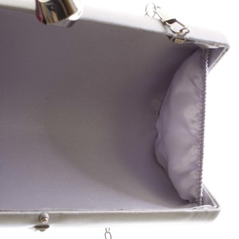 Exkluzívna malá dámska listová kabelka strieborná - Delami ZL2097