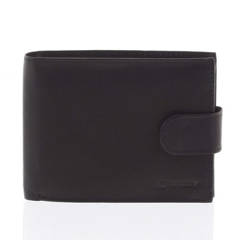 Pánska kožená peňaženka čierna so zápinkou - Diviley Univerzum