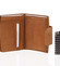 Elegantná koňaková kožená peňaženka so zápinkou - Diviley Universit