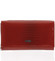 Stredná kožená lakovaná dámska peňaženka červená - Loren 72035RS