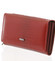 Stredná kožená lakovaná dámska peňaženka červená - Loren 72035RS