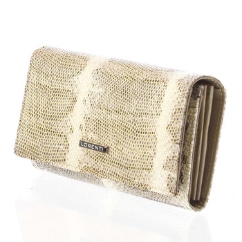 Luxusná hadí kožená zlatá peňaženka s odleskom - Lorenti 114SH