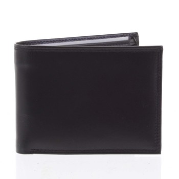 Kožená pánska čierna hladká voľná peňaženka - ItParr