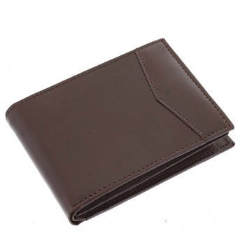 Pánska hnedá kožená voľná peňaženka - Tomas Paast