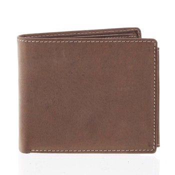 Priestorná pánska kožená hnedá peňaženka - Tomas Vilaj