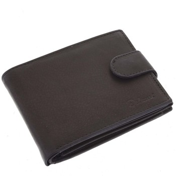 Jednoduchá pánska kožená čierna peňaženka - Delami 1313CND 
