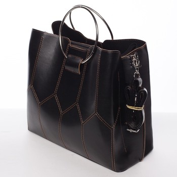 Luxusná dámska kabelka čierno hnedá - Delami Gracelynn