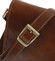 Pánska luxusná kožená taška cez plece antukovohnedá - ItalY Jamar