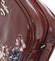 Originálna dámska lesklá crossbody kabelka tmavá vínová - David Jones Fayanna