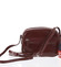 Originálna dámska lesklá crossbody kabelka tmavá vínová - David Jones Fayanna