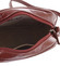Originálna dámska lesklá crossbody kabelka tmavá vínová - David Jones Fayanna