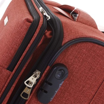 Odľahčený cestovný kufor malinovočervený - Menqite Kisar L