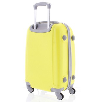 Kvalitný elegantný pevný žiarivo žltý cestovný kufor - Agrado Peter M