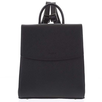 Luxusný štýlový štruktúrovaný dámsky batoh čierny - Hexagona Luigi 