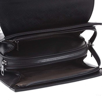 Luxusný štýlový štruktúrovaný dámsky batoh čierny - Hexagona Luigi 