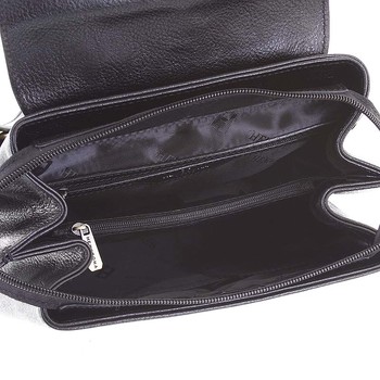 Kožený dámsky moderný batoh čierny - Hexagona Zosimos