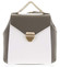 Malý luxusný kožený olivovo biely batôžtek / kabelka - Hexagona Zondra