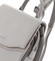 Dámsky pevný elegnatný kožený ruksak svetlosivý - Hexagona Zoel