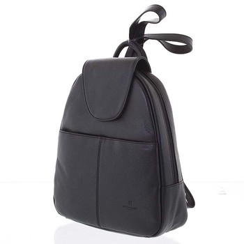 Mäkký dámsky kožený čierny ruksak do mesta - Hexagona Zinovia