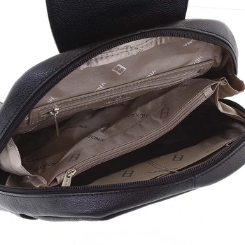 Mäkký dámsky kožený tmavomodrý ruksak do mesta - Hexagona Zinovia