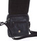 Luxusná čierna kožená taška cez plece Hexagona 129898