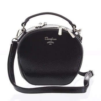 Exkluzívna dámska lesklá crossbody kabelka čierna - David Jones Lucile