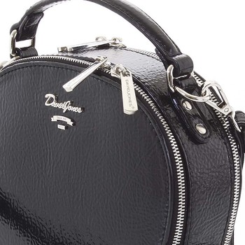 Exkluzívna dámska lesklá crossbody kabelka čierna - David Jones Lucile