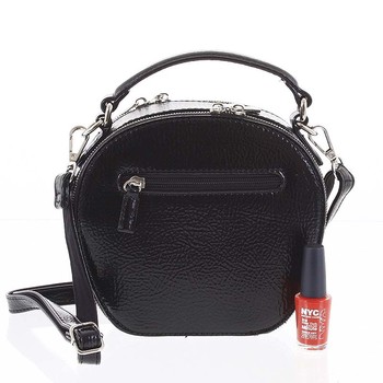 Exkluzívna dámska lesklá crossbody kabelka čierna - David Jones Lucile