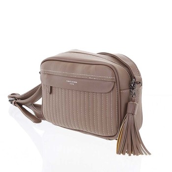 Trendy dámska tmavšia ružová crossbody kabelka - David Jones Marcellia