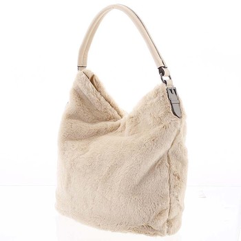 Elegantná dámska kožušinová kabelka marhuľová - MARIA C Janiyah