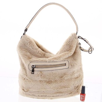 Elegantná dámska kožušinová kabelka marhuľová - MARIA C Janiyah