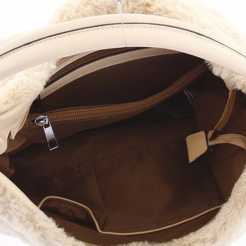 Elegantná dámska kožušinová kabelka marhuľová - MARIA C Janiyah