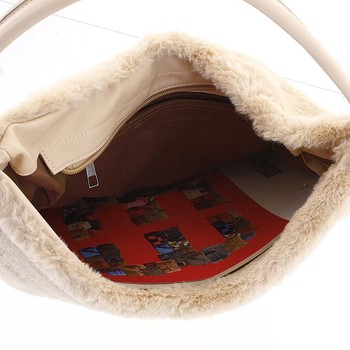 Elegantná dámska kožušinová kabelka marhuľová - MARIA C Janiyah