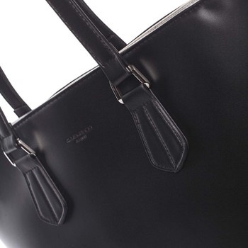 Veľká elegantná hladká dámska čierna kabelka - David Jones Emely