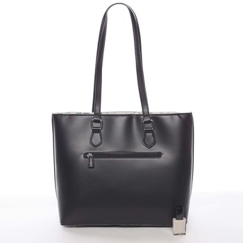 Veľká elegantná hladká dámska čierna kabelka - David Jones Emely