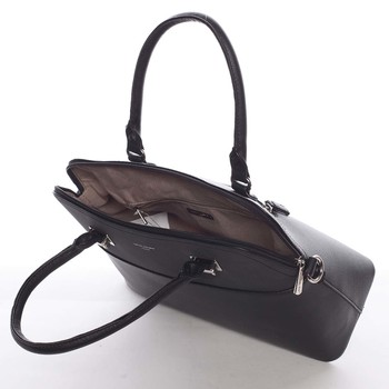 Väčšia dámska elegantná a módna čierna kabelka - David Jones Angie