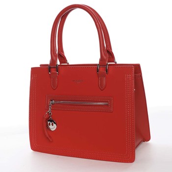 Jemná a elegantná dámska červená kabelka do ruky - David Jones Eliana